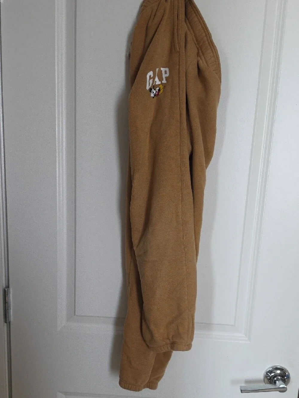 GAP Kids Camel Brown Sweatpants with Mickey Graphic